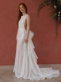 Load image into Gallery viewer, Brielle Long Sleeve Wedding Dress, Modest Bridal Gown with Elegant Train image 1