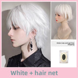 Load image into Gallery viewer, Halloween orange brown Japanese Korean wig female short hair full head cover French JK outer warping age-reducing hairstyle BOBO