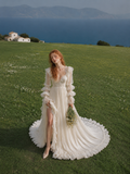 Load image into Gallery viewer, Celine Off Shoulder Wedding Dress, Modern Corset Bridal Gown with Sculpted Fit image 3