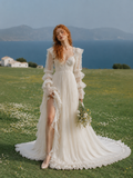 Load image into Gallery viewer, Celine Off Shoulder Wedding Dress, Modern Corset Bridal Gown with Sculpted Fit image 5