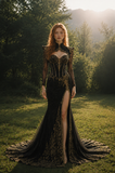 Load image into Gallery viewer, Clarisse Minimalist Satin Wedding Dress, Sleek Sheath Bridal Gown with Train image 2