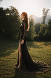 Load image into Gallery viewer, Clarisse Minimalist Satin Wedding Dress, Sleek Sheath Bridal Gown with Train image 3