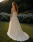 Load image into Gallery viewer, Claudia Off Shoulder Wedding Dress, Modern Corset Bridal Gown with Sculpted Fit image 1