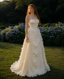 Load image into Gallery viewer, Claudia Off Shoulder Wedding Dress, Modern Corset Bridal Gown with Sculpted Fit image 2