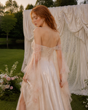 Load image into Gallery viewer, Colette Cape Wedding Dress, Statement Bridal Gown with Dramatic Draped Detail image 4