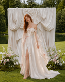 Load image into Gallery viewer, Colette Cape Wedding Dress, Statement Bridal Gown with Dramatic Draped Detail image 5