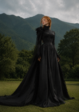 Load image into Gallery viewer, Cressida Boho Wedding Dress, Ethereal Bridal Gown for Outdoor Ceremony image 4
