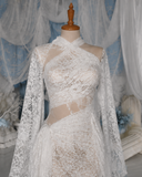 Load image into Gallery viewer, Cressida Off Shoulder Wedding Dress, Modern Corset Bridal Gown with Sculpted Fit image 1