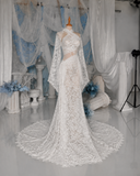 Load image into Gallery viewer, Cressida Off Shoulder Wedding Dress, Modern Corset Bridal Gown with Sculpted Fit image 4