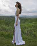 Load image into Gallery viewer, Dahlia Cape Wedding Dress, Statement Bridal Gown with Dramatic Draped Detail image 2
