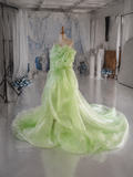 Load image into Gallery viewer, Dahlia Long Sleeve Wedding Dress, Modest Bridal Gown with Elegant Train image 7
