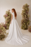 Load image into Gallery viewer, Danica Romantic Lace Wedding Dress, Elegant A-Line Bridal Gown with Soft Train image 2