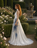 Load image into Gallery viewer, Daphne Long Sleeve Wedding Dress, Modest Bridal Gown with Elegant Train image 1