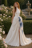 Load image into Gallery viewer, Daphne Long Sleeve Wedding Dress, Modest Bridal Gown with Elegant Train image 2