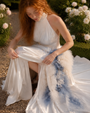 Load image into Gallery viewer, Daphne Long Sleeve Wedding Dress, Modest Bridal Gown with Elegant Train image 4