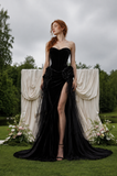 Load image into Gallery viewer, Dulcie Cape Wedding Dress, Statement Bridal Gown with Dramatic Draped Detail image 3