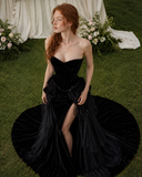 Load image into Gallery viewer, Dulcie Cape Wedding Dress, Statement Bridal Gown with Dramatic Draped Detail image 5