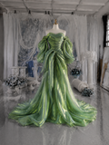 Load image into Gallery viewer, Elodie Boho Wedding Dress, Ethereal Bridal Gown for Outdoor Ceremony image 6