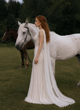 Load image into Gallery viewer, Esme Boho Wedding Dress, Ethereal Bridal Gown for Outdoor Ceremony image 2