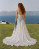 Load image into Gallery viewer, Estelle Off Shoulder Wedding Dress, Modern Corset Bridal Gown with Sculpted Fit image 1