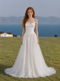 Load image into Gallery viewer, Evangeline Off Shoulder Wedding Dress, Modern Corset Bridal Gown with Sculpted Fit image 1