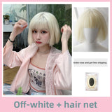 Load image into Gallery viewer, This killer is not too cold wig female air bangs short hair trim Qi bangs short straight hair wig cover