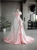 Load image into Gallery viewer, Fiorella Cape Wedding Dress, Statement Bridal Gown with Dramatic Draped Detail image 7