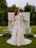 Load image into Gallery viewer, Florence Cape Wedding Dress, Statement Bridal Gown with Dramatic Draped Detail image 1