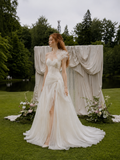 Load image into Gallery viewer, Florence Cape Wedding Dress, Statement Bridal Gown with Dramatic Draped Detail image 3