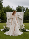 Load image into Gallery viewer, Florence Cape Wedding Dress, Statement Bridal Gown with Dramatic Draped Detail image 5