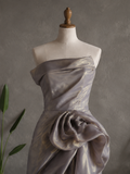 Load image into Gallery viewer, Freya Cape Wedding Dress, Statement Bridal Gown with Dramatic Draped Detail image 1