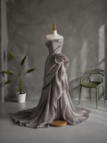 Load image into Gallery viewer, Freya Cape Wedding Dress, Statement Bridal Gown with Dramatic Draped Detail image 5