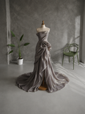 Load image into Gallery viewer, Freya Cape Wedding Dress, Statement Bridal Gown with Dramatic Draped Detail image 7