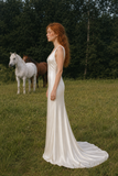 Load image into Gallery viewer, Freya Romantic Lace Wedding Dress, Elegant A-Line Bridal Gown with Soft Train image 4