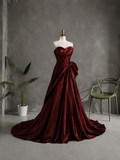 Load image into Gallery viewer, Gemma Minimalist Satin Wedding Dress, Sleek Sheath Bridal Gown with Train image 5