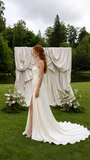 Load image into Gallery viewer, Gemma Off Shoulder Wedding Dress, Modern Corset Bridal Gown with Sculpted Fit image 4