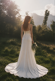 Load image into Gallery viewer, Honora Long Sleeve Wedding Dress, Modest Bridal Gown with Elegant Train image 2