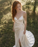 Load image into Gallery viewer, Honora Long Sleeve Wedding Dress, Modest Bridal Gown with Elegant Train image 5