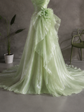 Load image into Gallery viewer, Honora Romantic Lace Wedding Dress, Elegant A-Line Bridal Gown with Soft Train image 2