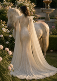 Load image into Gallery viewer, Hyacinth Long Sleeve Wedding Dress, Modest Bridal Gown with Elegant Train image 2