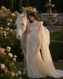 Load image into Gallery viewer, Hyacinth Long Sleeve Wedding Dress, Modest Bridal Gown with Elegant Train image 6