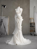 Load image into Gallery viewer, Elegant Ivory Bridal Gown with Refined Silhouette for Romantic Wedding Ceremonies