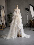 Load image into Gallery viewer, Elegant White Bridal Gown Romantic Wedding Dress Timeless Ceremony Bridal Wear