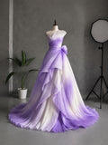 Load image into Gallery viewer, Ivory One Shoulder Evening Gown, Draped Formal Dress with Long Train