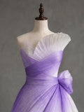 Load image into Gallery viewer, Ivory One Shoulder Evening Gown, Draped Formal Dress with Long Train