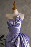 Load image into Gallery viewer, Lavender Strapless Sculptural Gown with Folded Bodice, Draped Formal Dress, Made to Measure