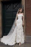 Load image into Gallery viewer, Ivory Formal Bridal Dress with Elegant Train, Romantic Wedding Gown
