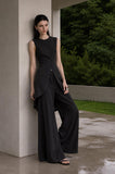 Load image into Gallery viewer, Black Formal Evening Dress with Refined Full Length Silhouette for Reception and Gala