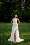 Load image into Gallery viewer, Ivory Long Formal Gown, Elegant Statement Evening Dress for Special Events