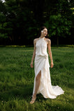 Load image into Gallery viewer, Ivory Long Formal Gown, Elegant Statement Evening Dress for Special Events